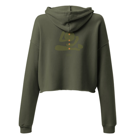 I am The Land - The Land Is Me - Crop Hoodie