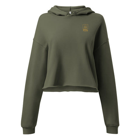 I am The Land - The Land Is Me - Crop Hoodie